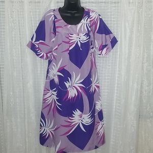 Vintage 60's Hawaii MuuMuu Floral Shift Dress SzS